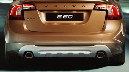 Achterbumper spoiler skid plate S60 V60 &#039;11+ (LR)